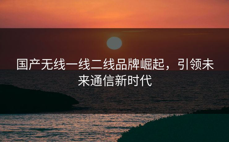国产无线一线二线品牌崛起，引领未来通信新时代